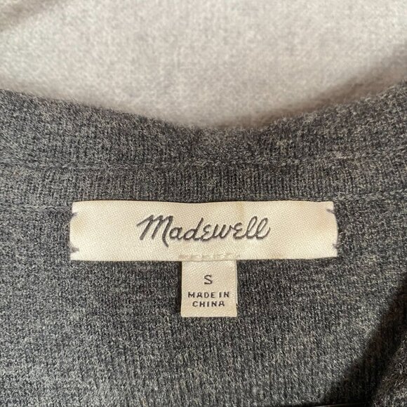 Madewell Womens Gray Hooded Sweater Dress Size S Cotton Blend - Picture 4 of 10